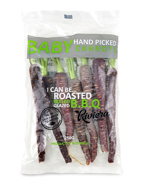 Carrots Purple Baby With Leaves