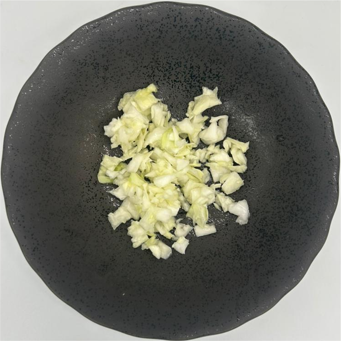 Cabbage Round - Diced 1cm - 1 kg/pkt (Kito)