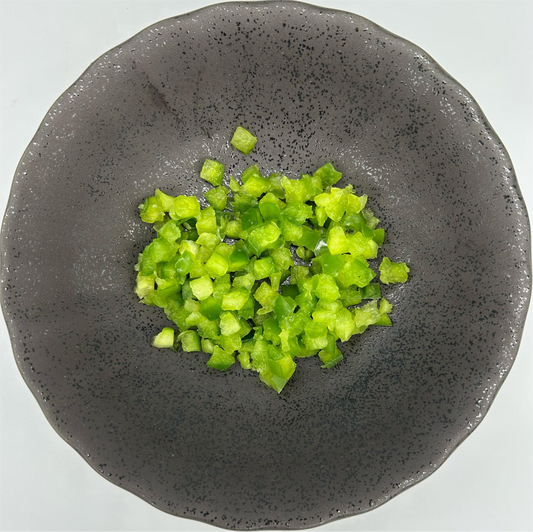 Capsicum Green - Diced 0.5cm - 2 kg/tub (Kito)