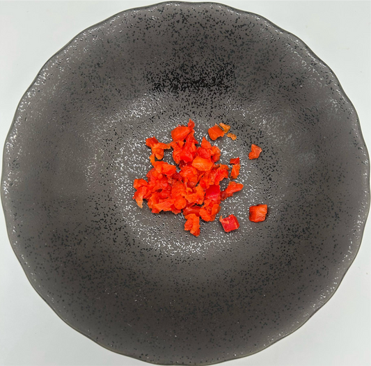 Capsicum Red - Diced 0.5cm - 2 kg/tub (Kito)