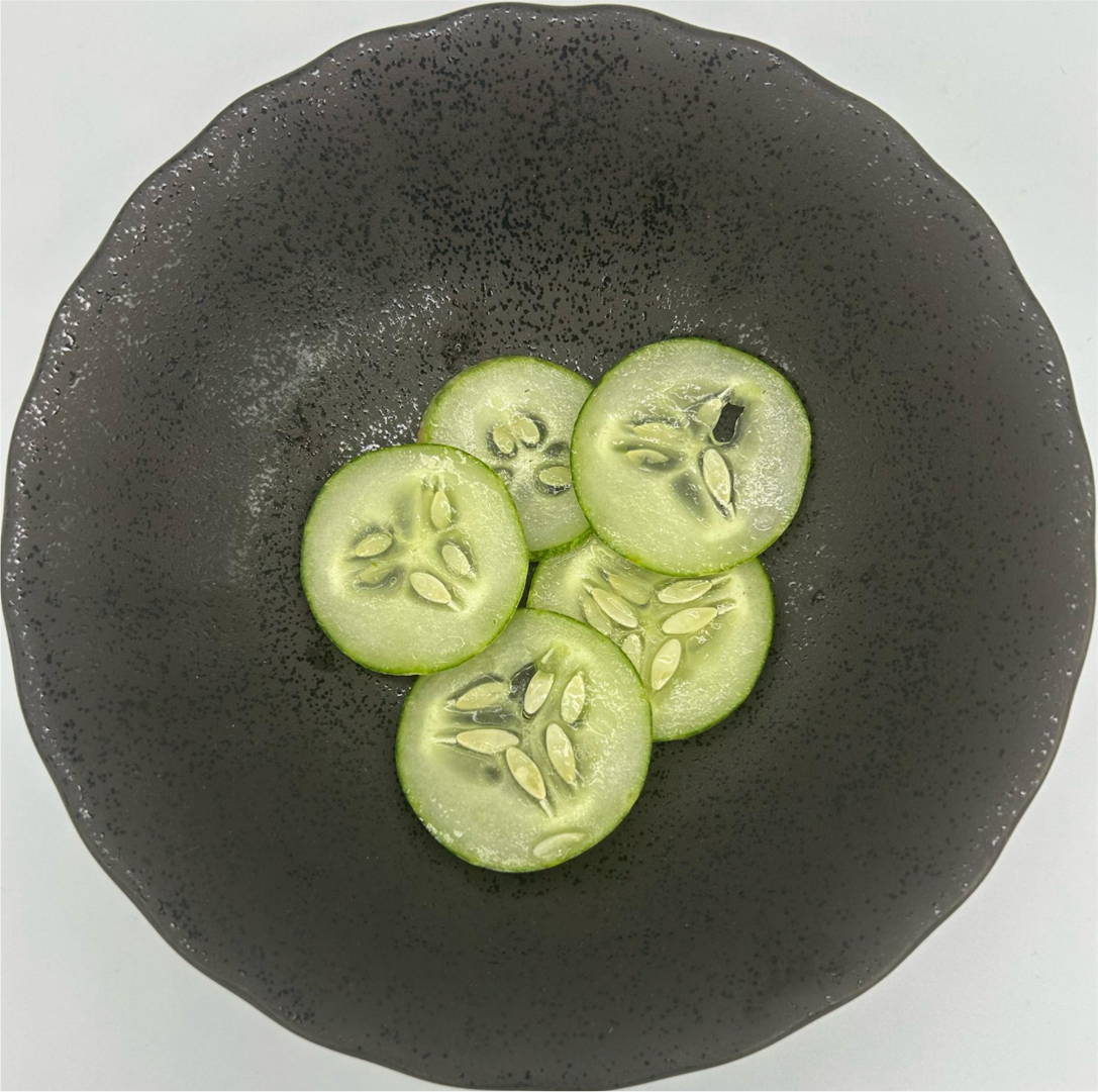 Cucumber Local - Sliced 0.3cm - 1 kg/tub (Kito)